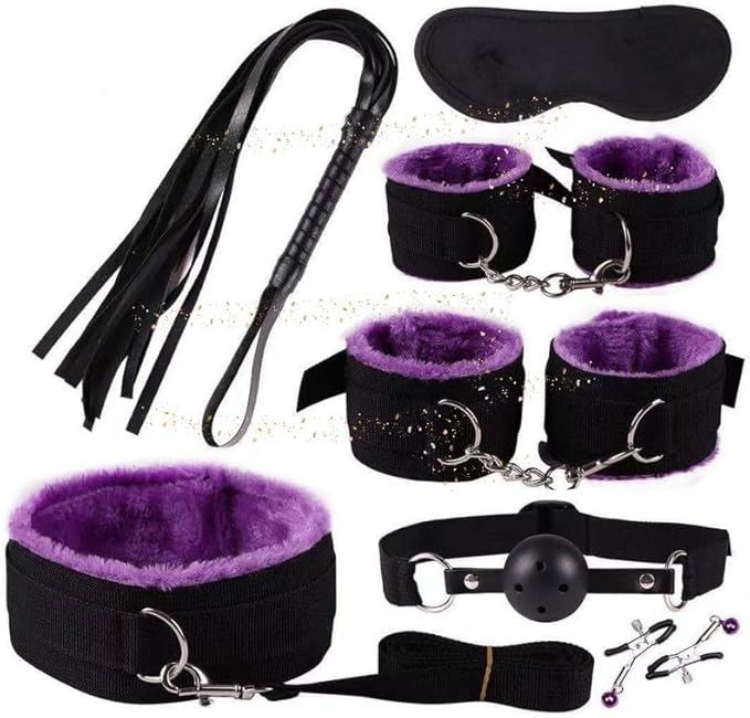 Seven Piece Purple Nylon Strength Training Set, Exercise Equipment, Pilates Accessories Bring Endless Fun to Life, Couple Gift
