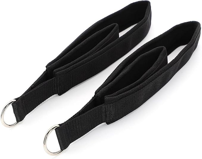 Pilates Double Loop Strap,Double Loop Strap,Women Strength Training Exercise Strap Double Loop Pilates Equipment for Gym, with Silver Rings