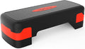 Lifelong LLAS01 Polypropylene Aerobics Stepper (Black and Red)