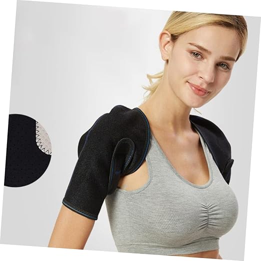 Updated Version Self-heating Shoulder Pad Massager Tool for Muscle Pain Relief Breathable Support Belt and Magnetic Therapy for Men and Women