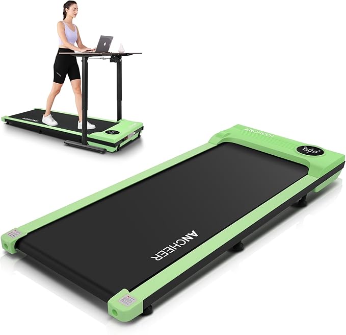 Under Desk Walking Pad for Home Office - 2.5 HP Portable Treadmill With 300 lb Capacity, Compact Jogging Running Machine, Remote Control and LED Display