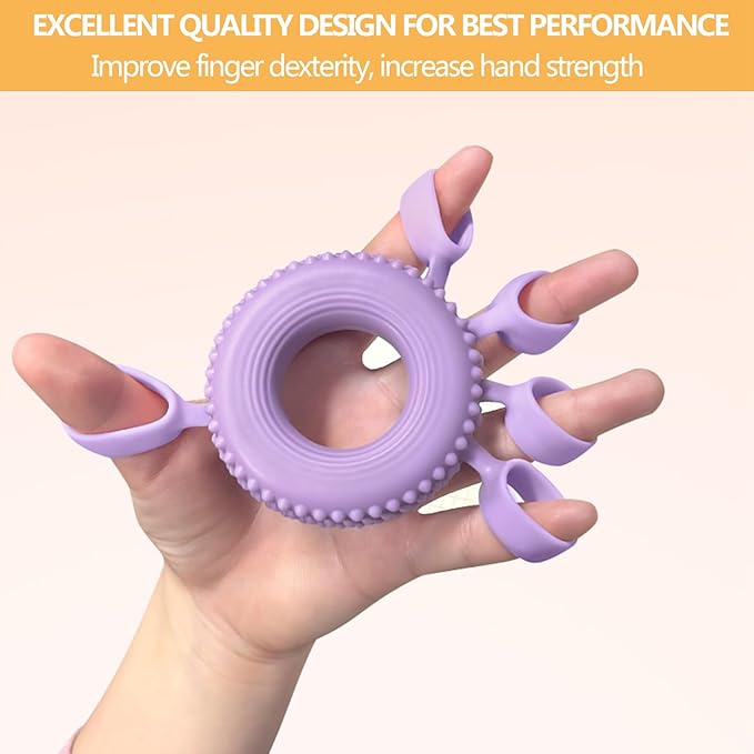 Hand Grip Strengthener Targeted Strength, Finger Exerciser, Grip Strength Trainer, Forearm Grip Workout, Finger Stretcher, Trigger Finger, Mallet Finger, Relief & Recovery