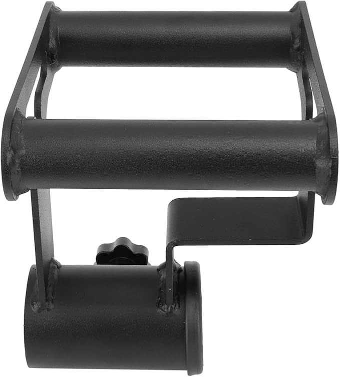 T Bar Row Platform with V Bar Landmine Handle Attachment, Iron Barbell Rowing Accessory for Home Gym, Compact Portable Strength Training Equipment for Upper Body Workouts