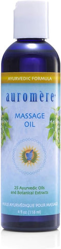 Auromere Ayurvedic Massage Oil - Vegan, Cruelty Free, Natural, Non GMO, with Cold-Pressed Sesame Oil Infused with 25 Herbal Extracts (4 fl oz), 1 Pack
