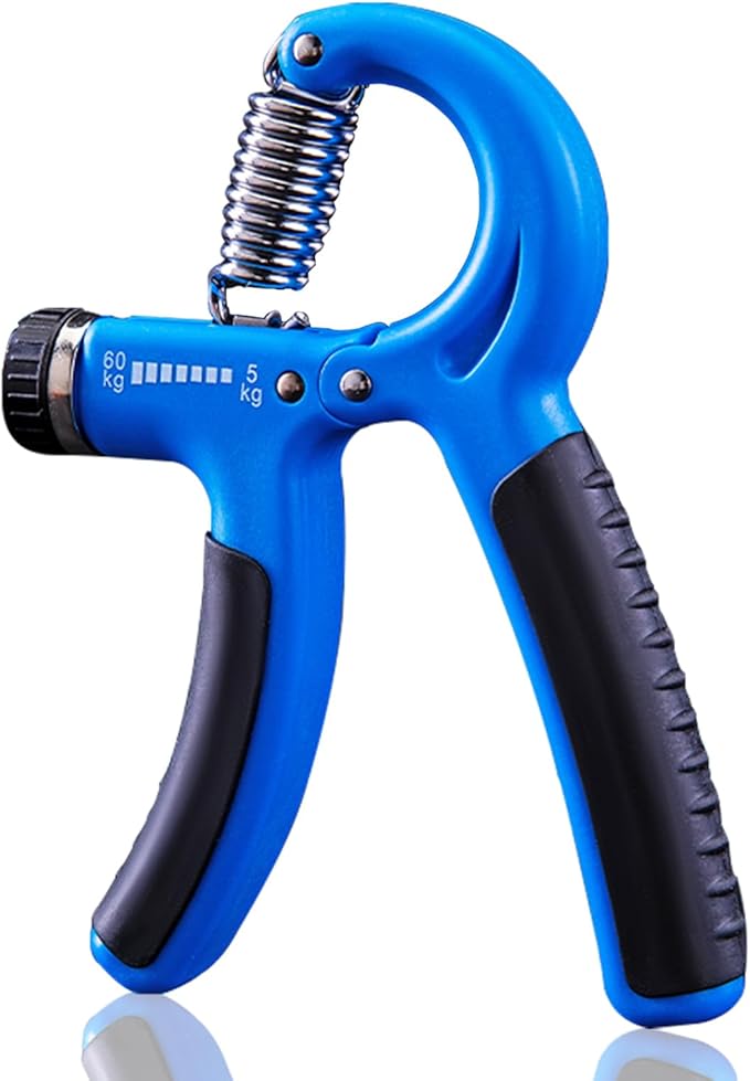 Grip Strength Trainer, Hand Grip Exerciser Strengthener with Adjustable Resistance 11-132 Lbs (5-60kg), Forearm Strengthener, Hand Exerciser for Muscle Building and Injury Recover 1 Pack