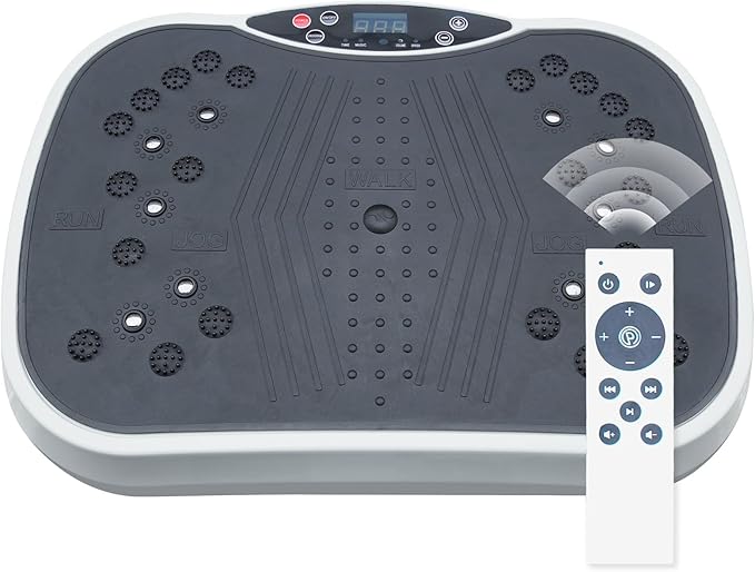Vibration Plate Exercise Machine Whole Body Vibration Plate Platform for Lymphatic Drainage, Full Body Shaking Workout Vibrating Plate for Weight Loss, 300 Lbs Capacity