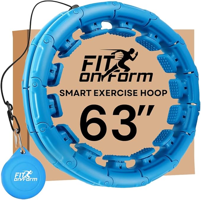 FIT ON FORM Infinity Weighted Hula Hoop for Adults Weight Loss, Smart Exercise Hola Circle Hoop for Women Abs Workout