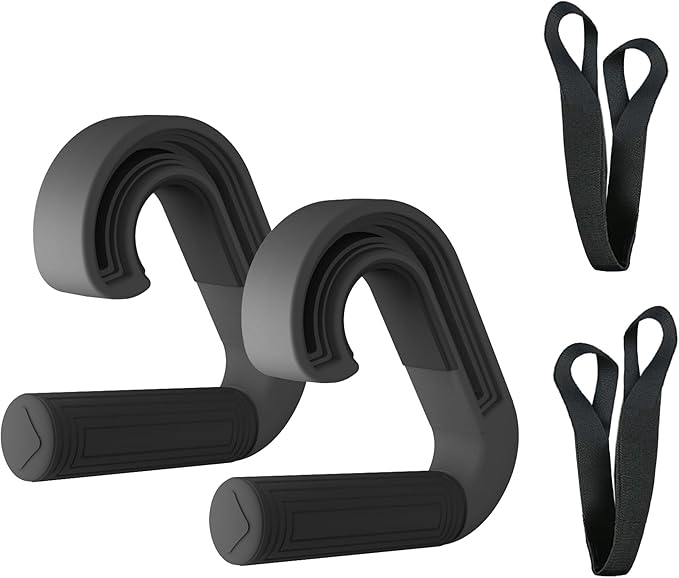 Pull Up Handles Neutral Grip: Portable Barbell Grip with 2 Detachable Straps for Cable Machine LAT Pull Down T-bar Row Deadlift Shrug