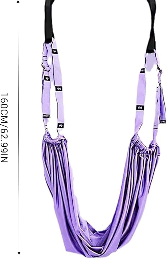 Leg Stretcher Strap - Yoga Stretching Strap,Yoga Door Swing,Backbend Training Rope with Door Anchor, Flexibility Trainer Stretching Equipment Assist Stretch Strap for Fitness Gymnastics Dance Aerial Ballet (purple)