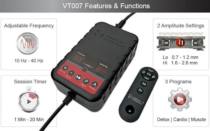 VT007 Vibration Plate Exercise Machine - High Frequency, Low Amplitude | Muscles, Bones and Nerves Training | Blood and Lymph Circulation Improvement