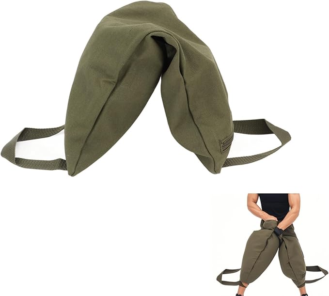 Topyond Sand Bag for Weight Training, Green Yoga Sand Bag with Handle, Yoga Weightlifting, Portable Fillable Yoga Canvas Sandbags for Yoga Weights and Training, Yoga Weight Bag