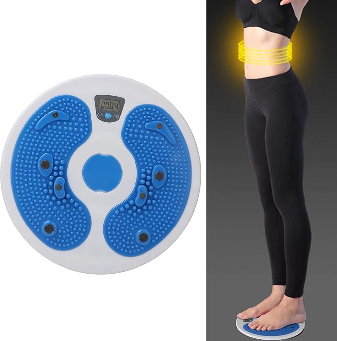 Rotating Balance Board with Magnetic Twisting Disc for Waist, Ankle and Body Exercise, Aerobic Fitness Training Equipment