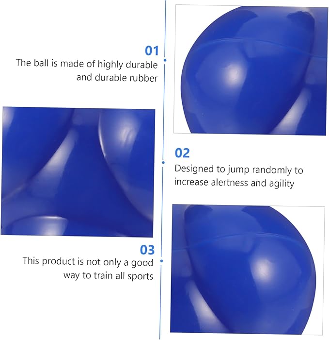 Healifty Large Hexagonal Reaction Ball for Agile Fitness Training Exercise Ball for Baseball and Multi Sport Reflex Speed Blue Agile Trainer for Home Workouts and Coordination Improvement