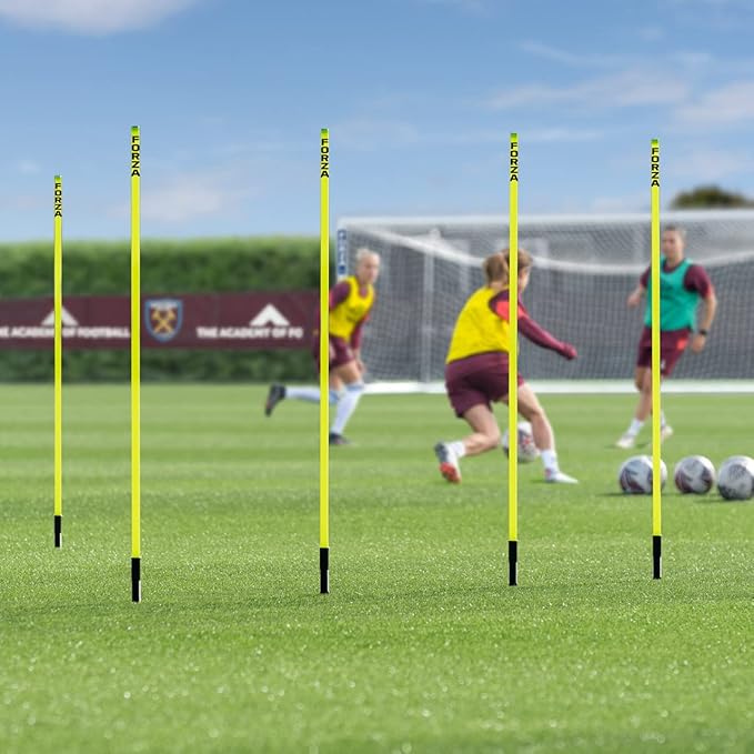NWS Forza Spring Loaded Agility Poles | Improve Endurance, Speed & Footwork - Available in Packs of 8 or 16