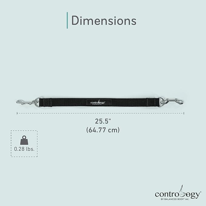 Balanced Body Contrology Pilates Reformer Footstrap, Cotton Foot Strap, Pilates Equipment Accessory, 27 inches