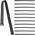 12pcs Dark Fastening Yoga Mat Straps 25mm X 600mm Adjustable Cord Straps for Exercise Mat Carrying and Storage
