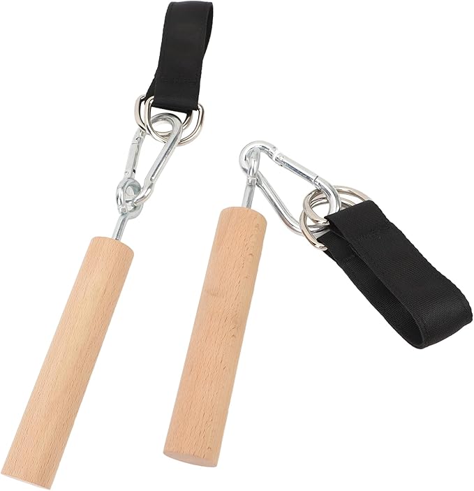 Pull Up Handles Attachment, Portable Pull Up Grip Exercise Handle, Multifunction Wood and Iron Pull Up for Indoor Outdoor Training, Strength Building Equipment for Forearm and Gr