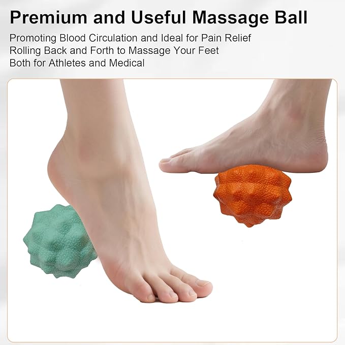 Foot Massage Ball, Pain Relieve from Plantar Fasciitis, Massage Tool for Tight Muscles and Sore Feet, Restore Foot Massage Roller, Myofascial Release