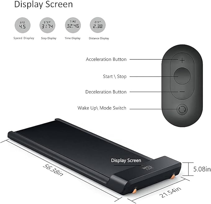 WALKINGPAD Foldable Walking Pad for Home Office, Under Desk Treadmill with Adaptive Speed Control, Compact Design for Small Spaces, No Assembly Needed
