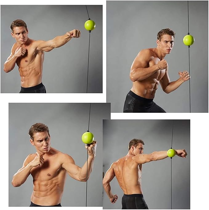 Suction Cup Boxing Reflex Ball, PU Hanging Punching Reaction Ball for Speed, Coordination & Stress Relief, Floating Boxing Ball for Home Workout & Fitness Training