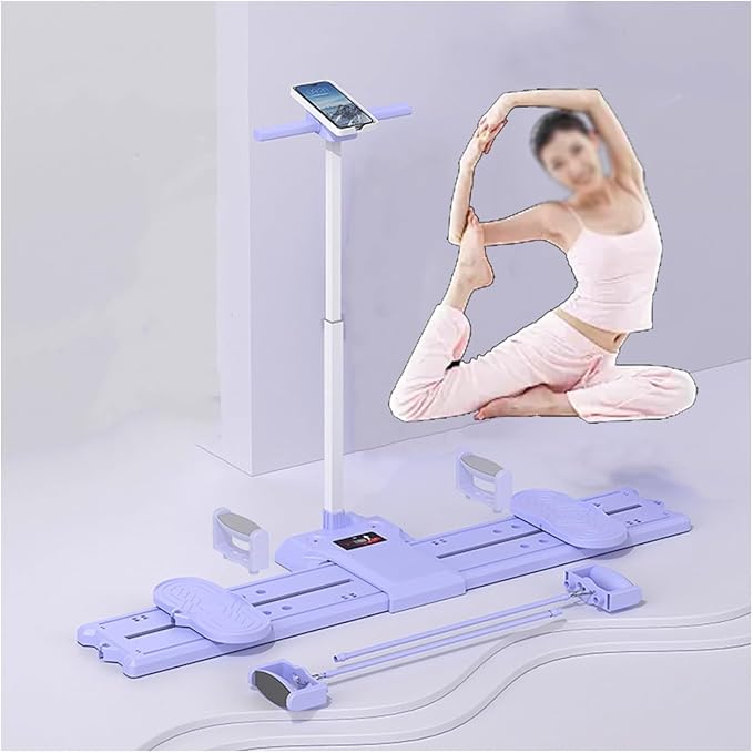 Ski Machine Leg Splitter Leg Strength Split Exerciser Foldable Skiing Exerciser Yoga Fitness Equipment for Use Core Strength Training Instrument(Basic Type,Resistance Rope)