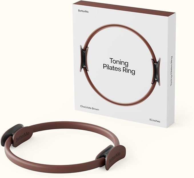 BetterMe Toning Pilates Ring – Magic Circle Pilates Ring for Strength & Flexibility – 15 Inch Fitness Ring for Home Pilates & Yoga Workouts