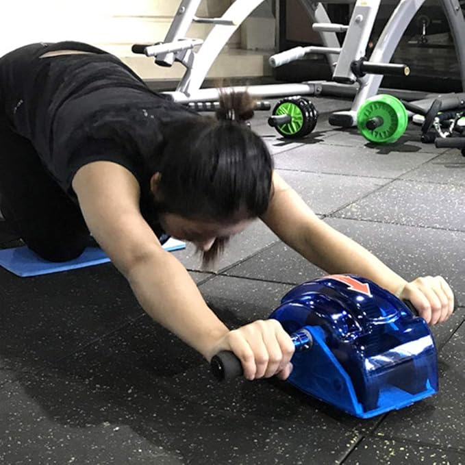 Ab Roller for Abs Workout Abdominal Exercise Rollers, Abdominal Roller 4 Wheels Muscle Exerciser Fitness Training Rollers, for Men Women Gym Exercise Fitness