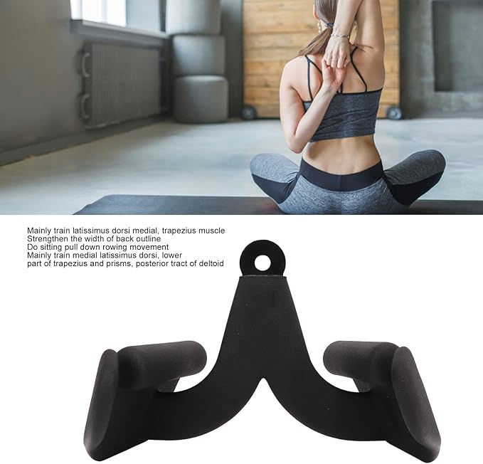 Back Strength Training Handle Grip Pulley Cable Machine LAT Pulldown Bar Attachment Fitness Equipment Accessory