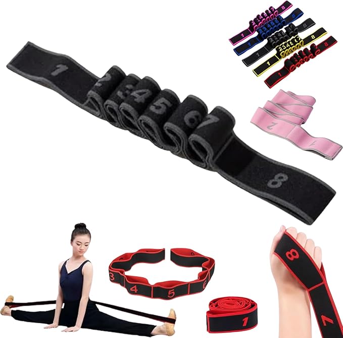 Fitness Resistance Band for Stretching and Yoga,Number Resistance Band,Fitness Resistance Bands with Numbers,Fitness Resistance Bands Numbered,Divided Into Different Tiers/Levels.