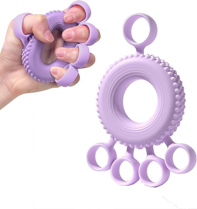 Hand Grip Strengthener Targeted Strength, Finger Exerciser, Grip Strength Trainer, Forearm Grip Workout, Finger Stretcher, Trigger Finger, Mallet Finger, Relief & Recovery