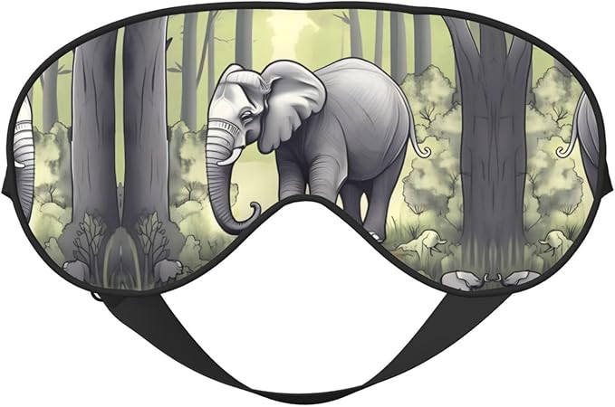 Walking Elephant Head-Mounted Double-Sided Light-Blocking Sleeping Eye mask to Protect Eyes and Relieve Eye Fatigue