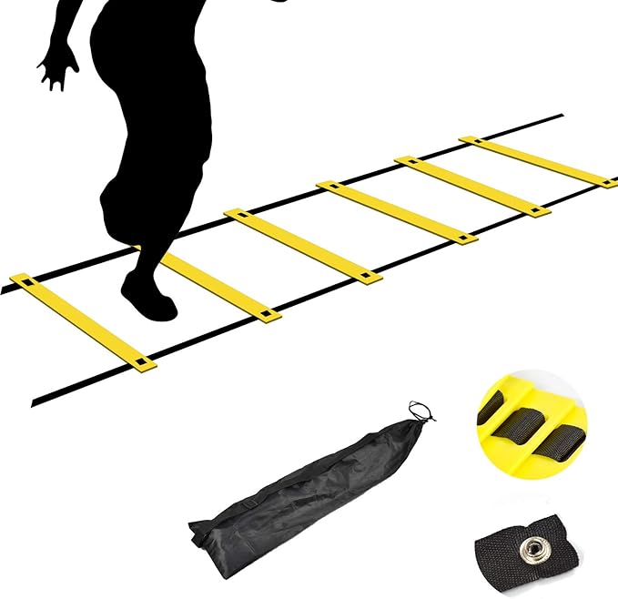 TNZMART Agility Ladder Speed Ladder 10FT 20FT Training Equipment for Football Soccer Basketball with Carrying Bag