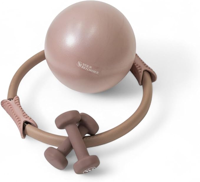 Pilates Prop Kit for Home Workouts- Includes Pilates Ring, Pilates Ball and 2.2 lb. Dumbbell Set