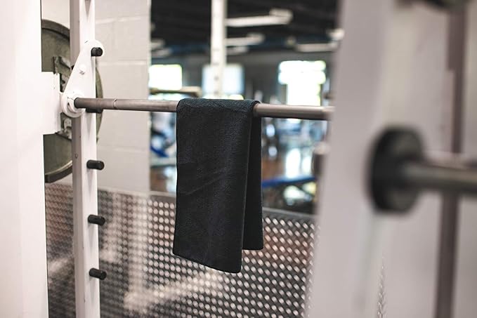 The Rag Company - Sport & Workout Towel - Gym, Exercise, Fitness, Spa, Ultra Soft, Super Absorbent, Fast Drying Premium Microfiber, 320gsm, 16in x 27in (3-Pack) (Light Blue)
