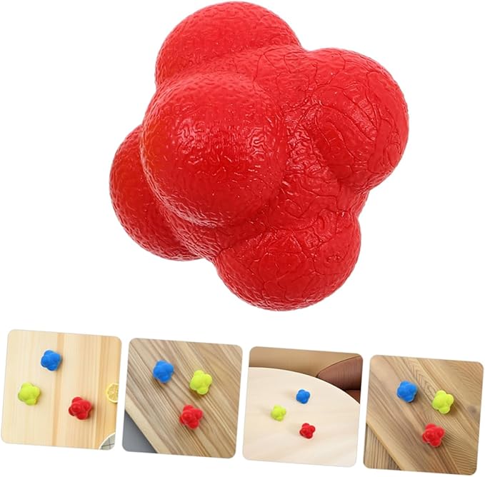 6pcs Agility Training Ball Hexagon Reflex Balls Reaction Training for Sports Eye Coordination Fitness Reaction Hockey Equipment