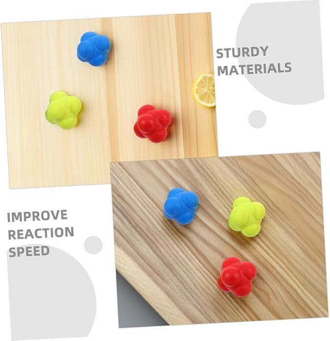 Totority 6pcs Reflex Training Balls Hand Eye Coordination Tool for Sports Improve Reaction Speed Versatile for Basketball Tennis Wrestling Durable Elastic Design