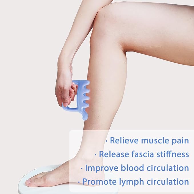 Large Fascia Massage Blaster Tool for Cellulite, Myofascial Release, Muscle Knots, Trigger Points, Cellulite Massager Tool for Body Tension Relief Promote Lymphatic Circulation Blue