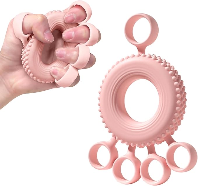 Hand Grip Strengthener Targeted Strength, Finger Exerciser, Grip Strength Trainer, Forearm Grip Workout, Finger Stretcher, Trigger Finger, Mallet Finger, Relief & Recovery