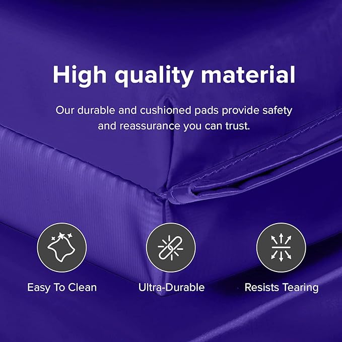 We Sell Mats - 4 ft x 8 ft x 2 in Premium Personal Fitness & Exercise Mat for Home Workout - Lightweight and Folds for Carrying – All Purpose Home Gym Mat – Thick Mat for Yoga, Pilates, Stretches