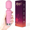 Upgraded Handheld Relaxation Massager Tool Device, Mini Massager Rechargeable to Relieve Whole Body Muscle Tension, 20 Modes 8 Speeds, Pink