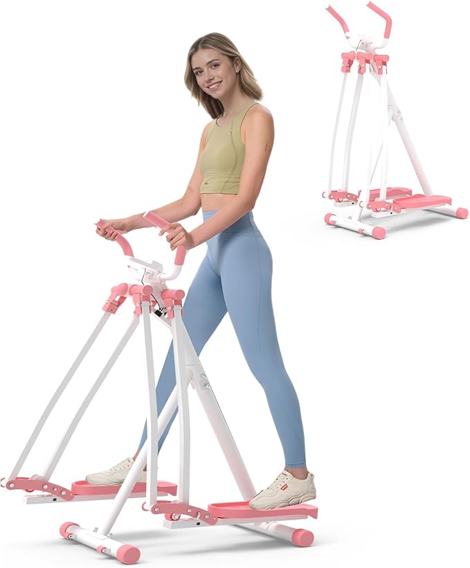 HOTWAVE Space Walker Exercise Machine - Air Walker Elliptical Trainer for Home Use, with Foldable Design for an Aerobic Stepper and Cross Trainer Glider Exercise Machine for Men and Women