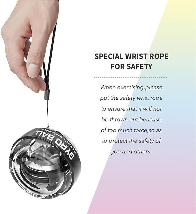 Wrist Strengthener Ball Forearm Exerciser Auto-Start Wrist Gyro Ball, Lotorr Ball Used to Strengthen Arms, Fingers, Wrist Bones and Muscles