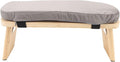 ZJchao Wooden Meditation Bench Detachable Ergonomic Kneeling Stool for Yoga and Meditation with Soft Cushion and Carry Bag Solid Wood Cotton Home Practice (Grey)