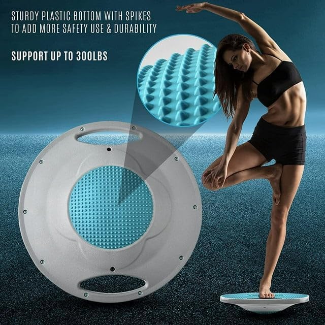 Yes4All Upgraded Wobble Balance Board, 16.34" TPE Non-slip, Stability Board for Home Gym, Standing Desk