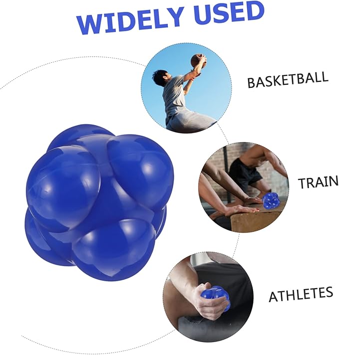 Agility Training Reaction Ball Hexagonal Silicone Exercise Ball for Fitness Speed and Coordination Training Indoor Sports Gear for Ages
