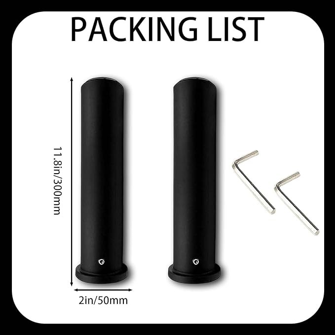 Olympic Adapter Sleeve (2 PCS), Contains 2 Spring Barbell Rings, Olympic Weight Plate Posts, Suitable for 8 ich and 11 inch Standard Barbell