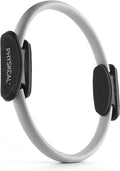 Pilates Ring, 15-Inch Magic Circle with Extra Thick Padded Handles, Pilates Equipment for Toning Inner Thighs, Arms and Strengthening Cores- Workout Guide Included