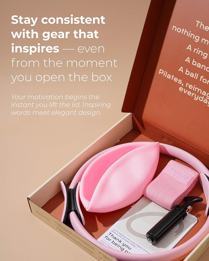 Pilates Kit for Women – Home Pilates Equipment Set with Ring, Ball & Resistance Bands | Pilates Starter Kit with Accessories in Gift Box