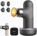 RENPHO Mini Thermal Deluxe Massage Gun with Quick Charging Dock and Heat, Color Silicone Sleeves, Travel Size Percussion Massager with Carry Case, Portable Deep Tissue Muscle Massager