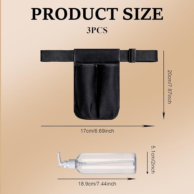 Massage Holster, Massage Lotion Holster, Massage Oil Holster for Therapists and Professionals, It Contains 2 250ml Essential Oil Bottles